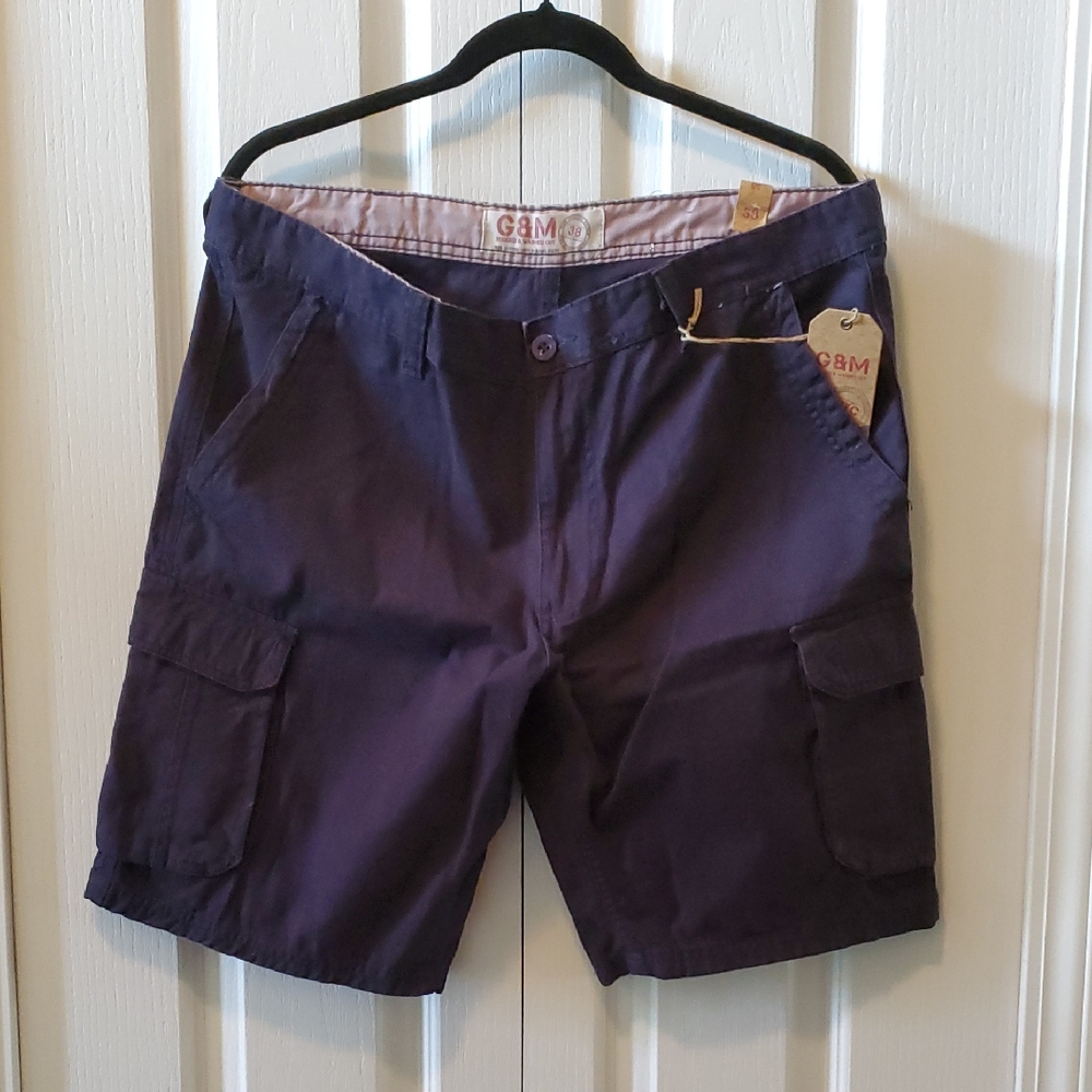 Men's Purple Cargo Shorts